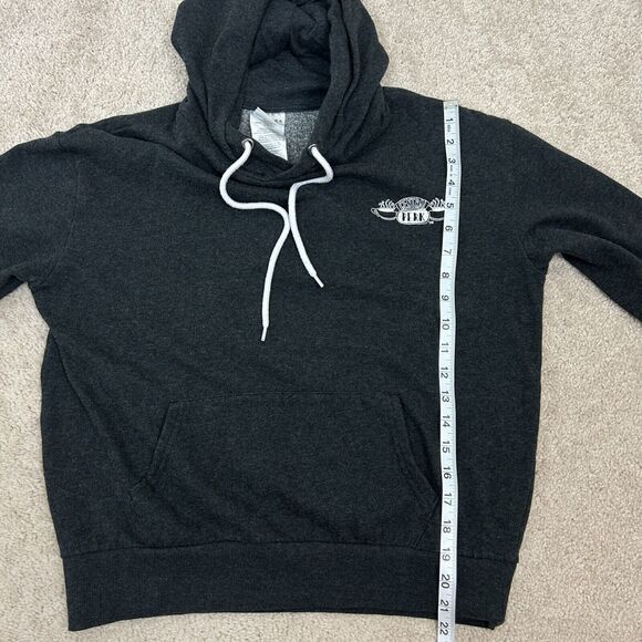 Friends Television Series Hoodie Womens Medium Gray Central Perk Menu Ladies - Picture 9 of 10